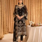 Alizeh Mehfil-e-Uroos Formal Collection –Yesra - V16D05 Embroidered Chiffon Black