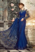 Maria B Mbroidered Wedding | Cobalt Blue BD-2704
