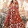 Maria B Mbroidered Wedding | Maroon BD-2705