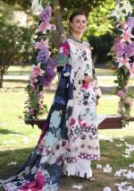 Elaf Print Chikankari 2024 | ECK-01A LOVELIGHT