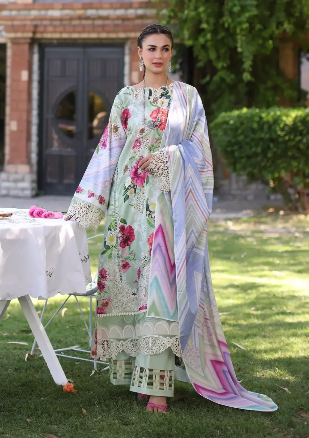 Elaf Print Chikankari 2024 | ECK-06B OASIS