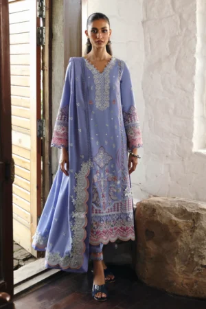 Qalamkar Qlinekari Linen 2024 | LM-09 LORNA