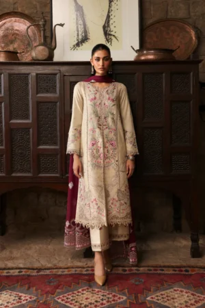 Qalamkar Qlinekari Linen 2024 | LM-01 FAYE
