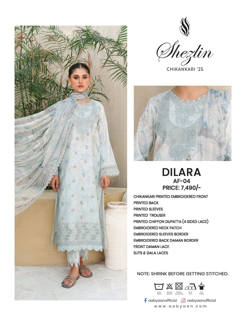 Aabyaan Shezlin Chikankari '25 | AF-04 DILARA