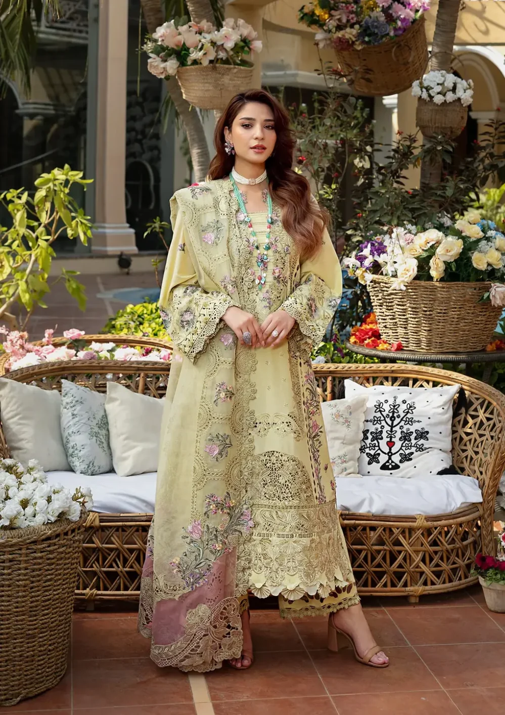 Elaf Luxury Lawn 2025 | ELM-3A BAHAAR