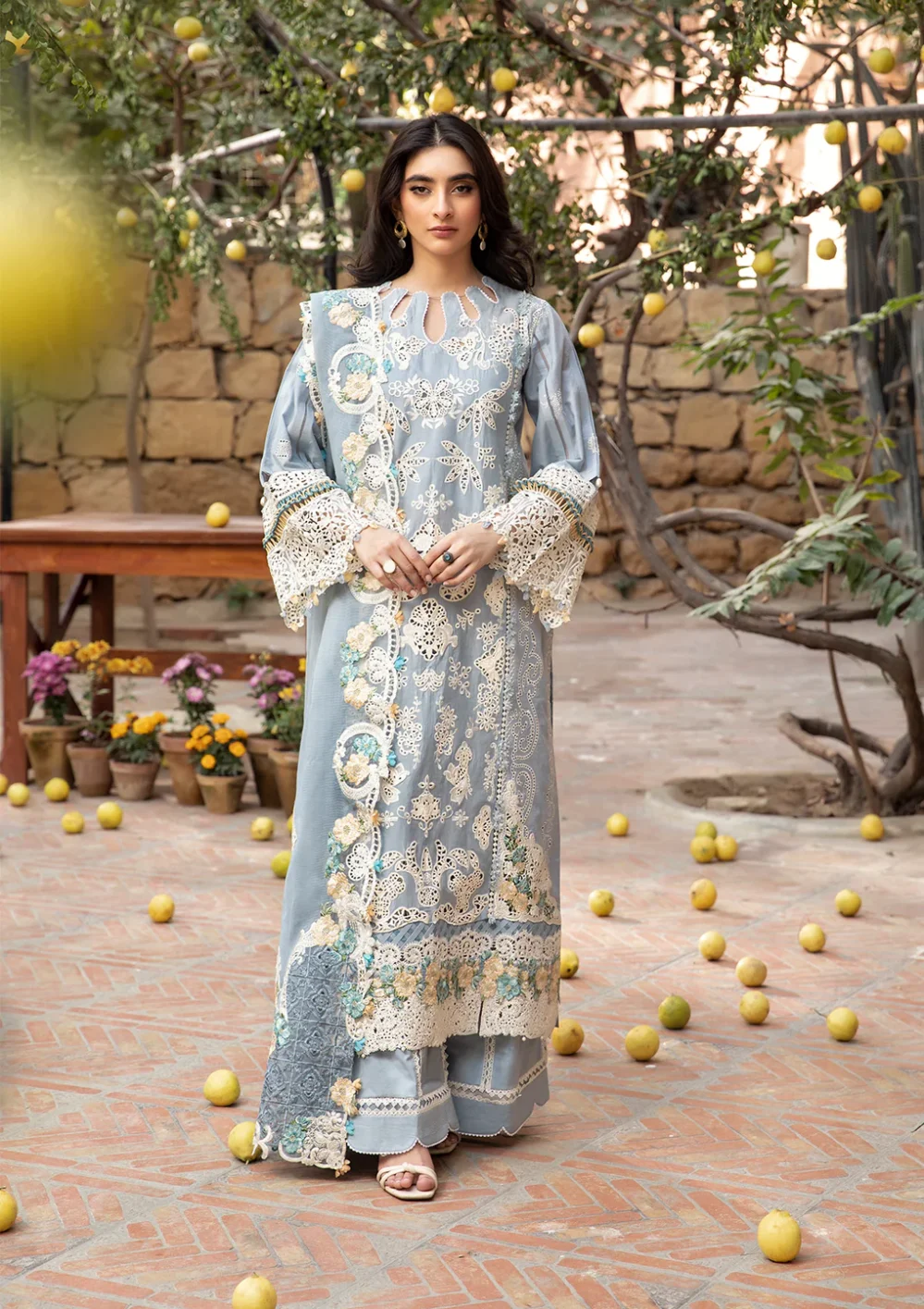 Elaf Luxury Lawn 2025 | ELM-7B MAHVEEN