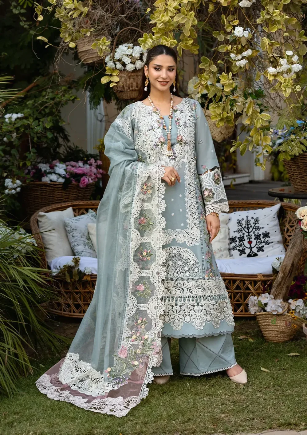 Elaf Luxury Lawn 2025 | ELM-3B SAMAA