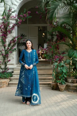 Qalamkar Luxury Lawn Eid Edit 2025 | SB 11 Noray