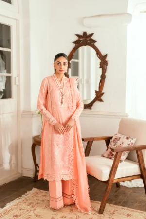Qalamkar Luxury Lawn Eid Edit 2025 | SB 12 Jafa