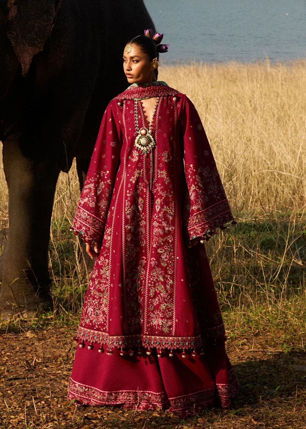 Hussain Rehar Luxury Lawn 25 | Mahogany