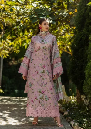 Elaf Print Chikankari 25 | ELK-03B PRINCESS ROSE