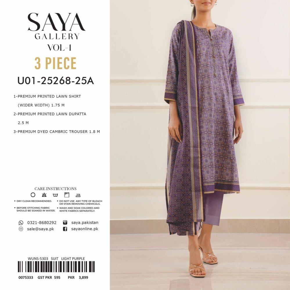 Saya Prints Lawn 2025 | 25A