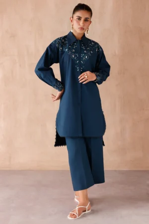 Qalamkar Embroidered Co-ords | EP-08 RUMI