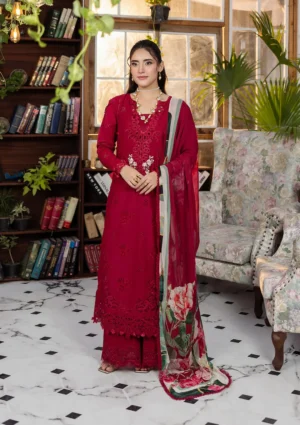 Elaf ECraft Chikankari Chiffon | EEC-4A RUBELET