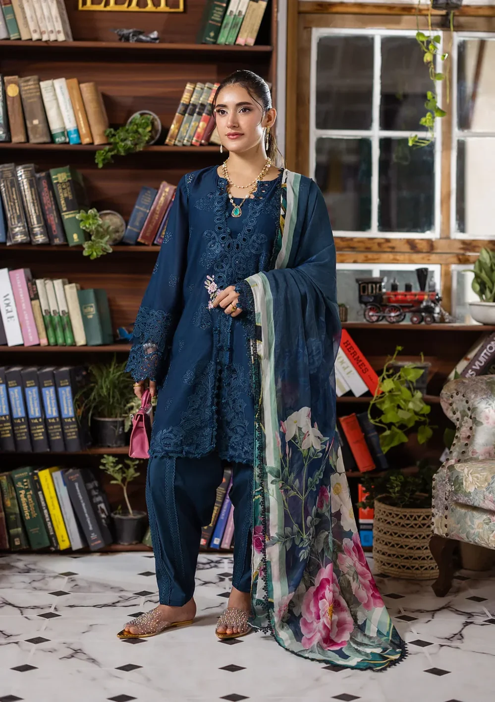 Elaf ECraft Chikankari Chiffon | EEC-4B SERENAIRE
