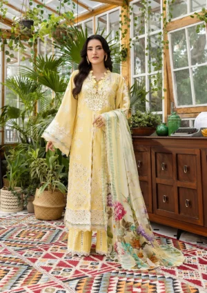 Elaf ECraft Chikankari Chiffon | EEC-2B BUTTER BLOOM