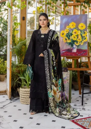 Elaf ECraft Chikankari Chiffon | EEC-2A QUEEN OF DUSK
