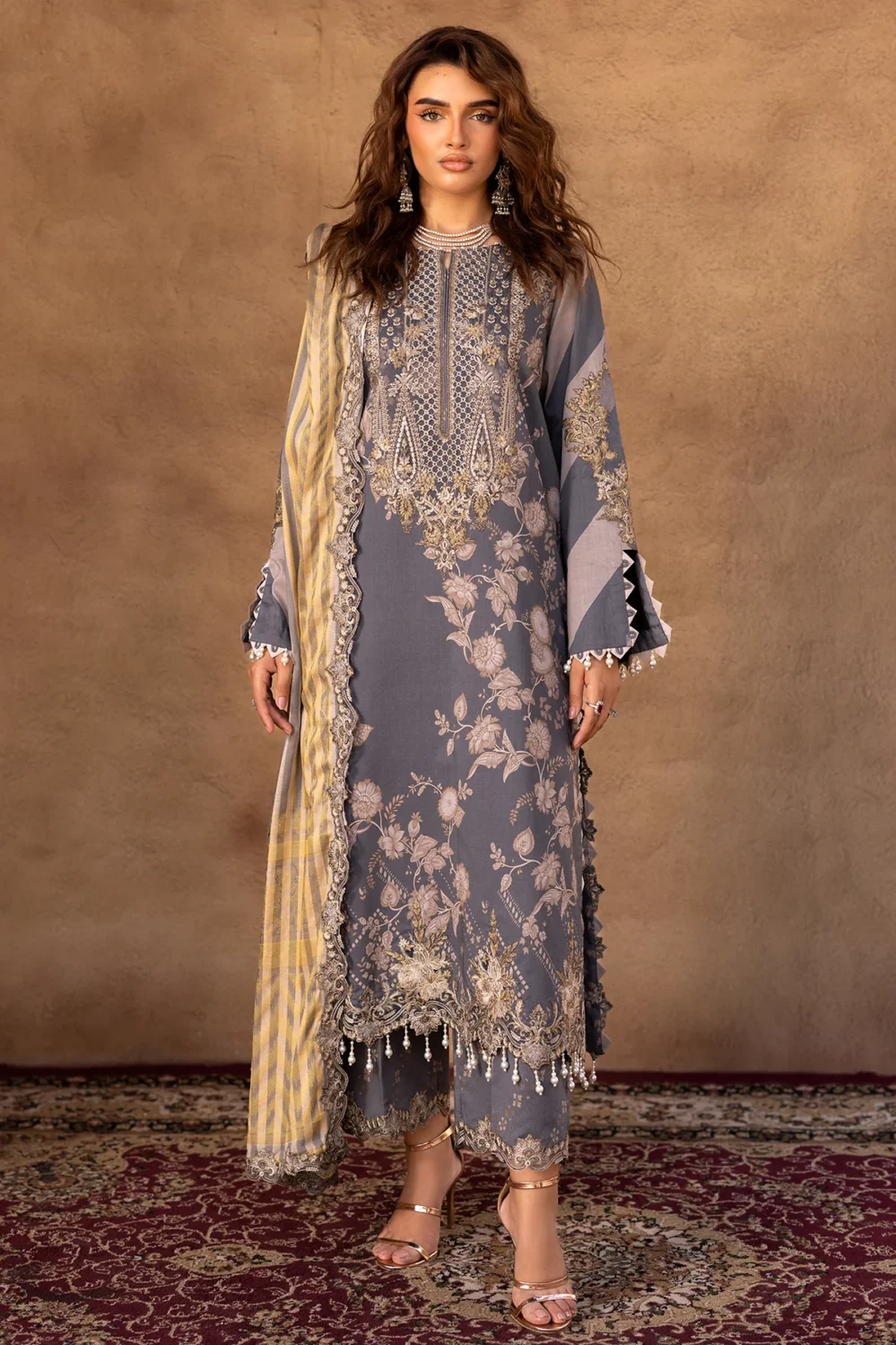 Charizma Embroidered Lawn 25 | CRN5-22