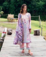 Roheenaz Garden Veil Printed Lawn | Lilac Dust
