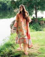 Roheenaz Garden Veil Printed Lawn | Petal Glaze