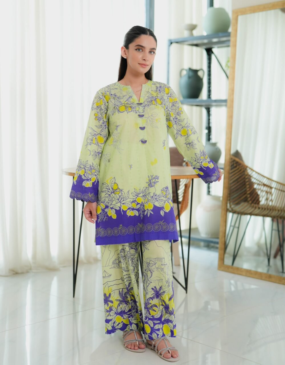 Sahar Odyssey Printed Co-ords | SICILIAN LEMON