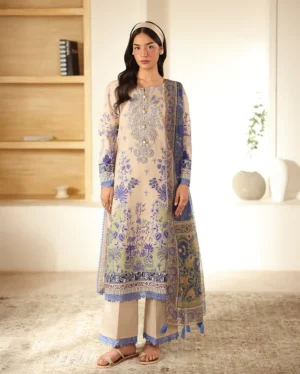 Roheenaz Pareesa Printed Cambric | Rumaisa