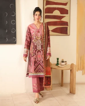 Roheenaz Pareesa Printed Cambric | Humaina