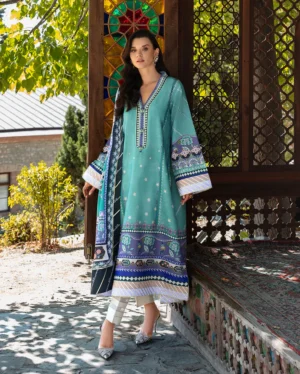 Mushq Hemline Nirvana Printed Silk | Lunar Dew