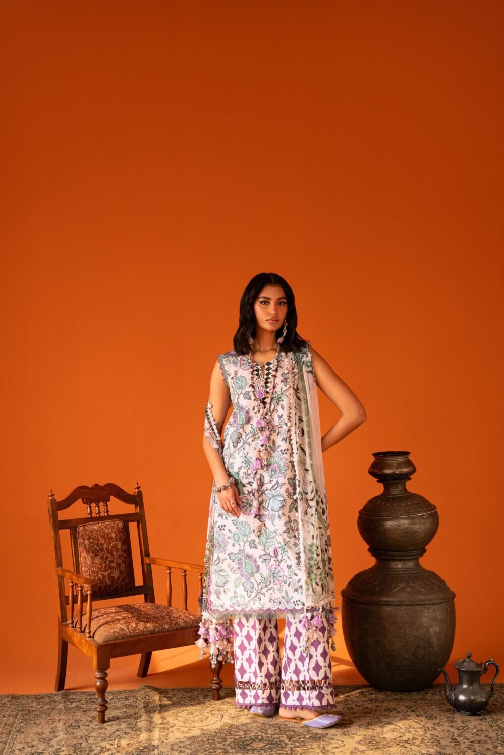 Jade Lumea Prints Chiffon Dupatta | Mehk