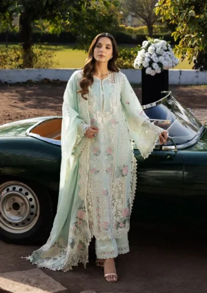 Kahf Luxury Lawn Collection 2025 | KLR-2B Garnet