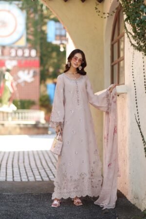 Noor Luxe Chikankari 26 | Soft Rose Mink