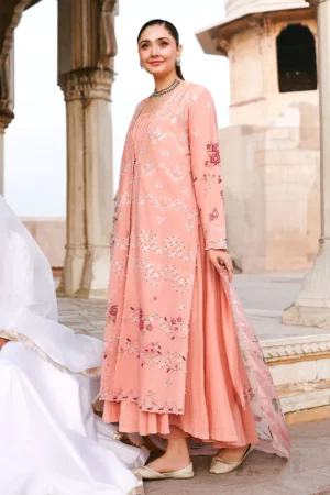 Cross Stitch Eid Lawn 26 | DUSKY ROSE