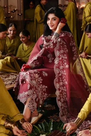 Cross Stitch Eid Lawn 26 | CRIMSON DRAPE