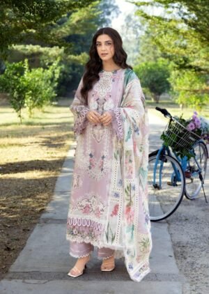 Elaf Luxury Lawn 26 | Maison Pink