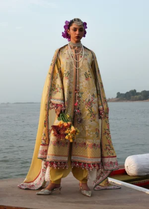Hussain Rehar Luxury Lawn 26 | Ochre