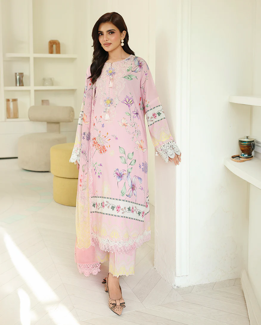 Roheenaz Petals In Print 26 | Pink Veil