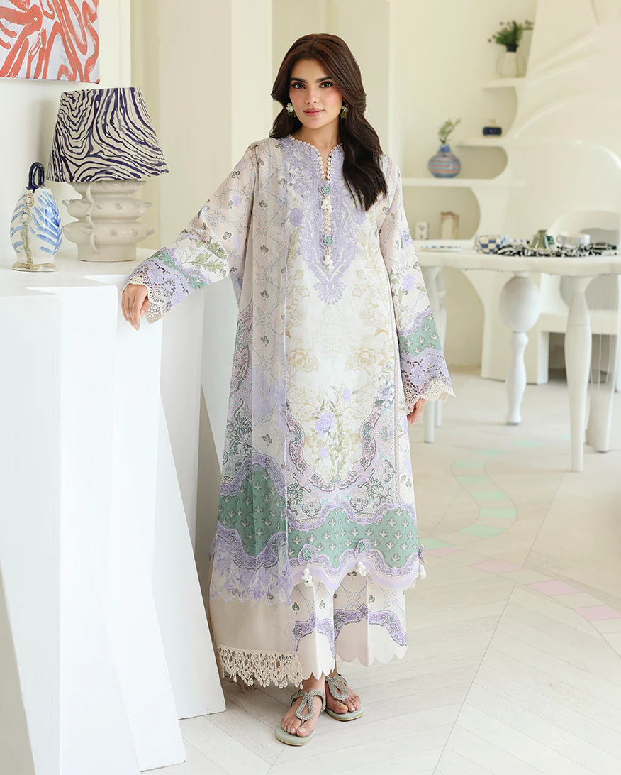 Roheenaz Petals In Print 26 | White Camellia