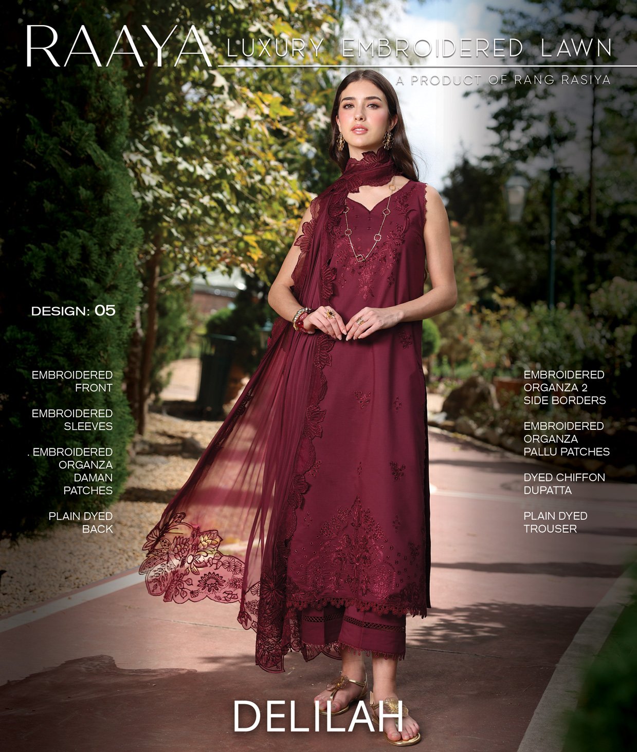 Rang Rasiya Raaya Embroidered Lawn | DELILAH
