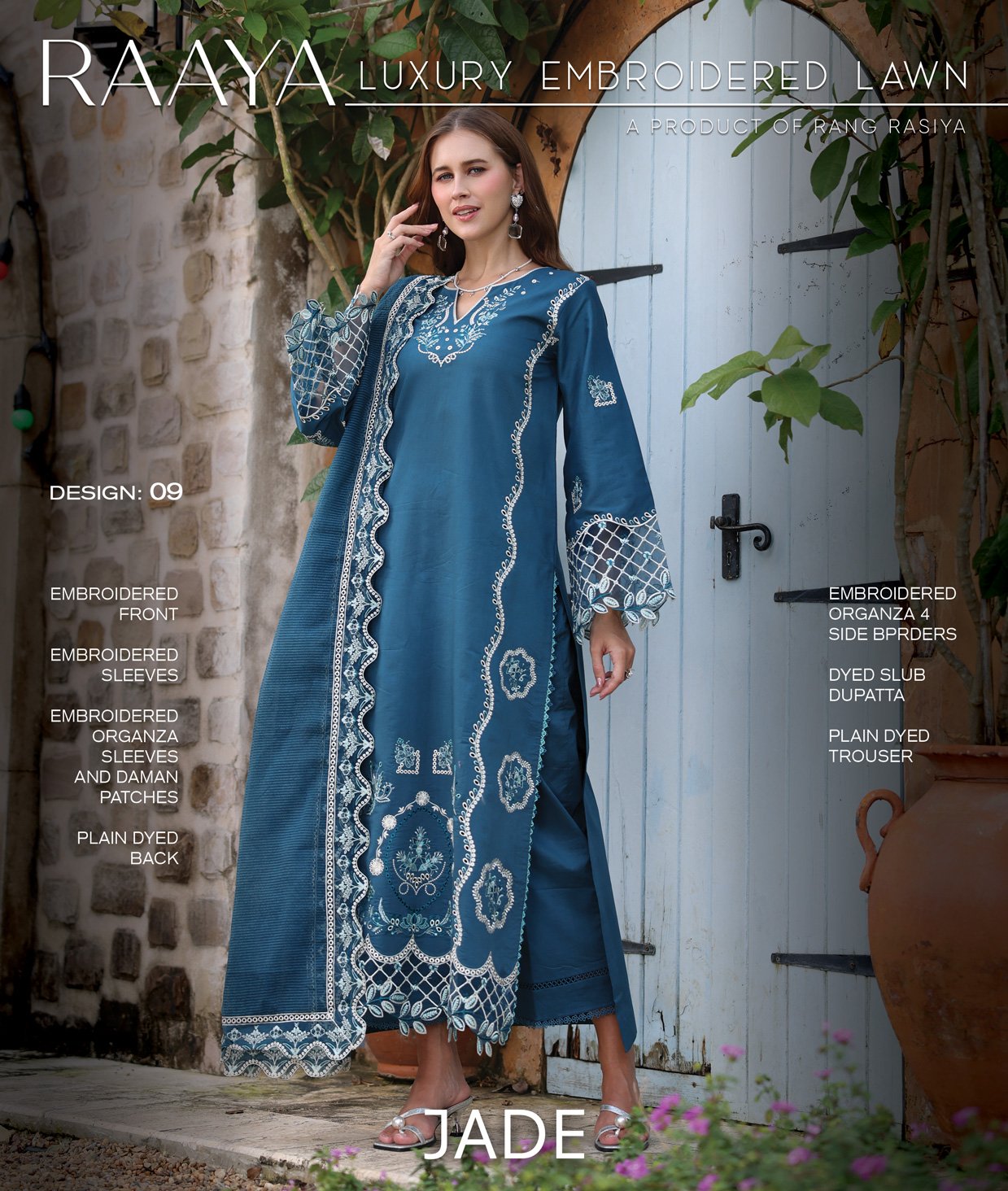Rang Rasiya Raaya Embroidered Lawn | JADE