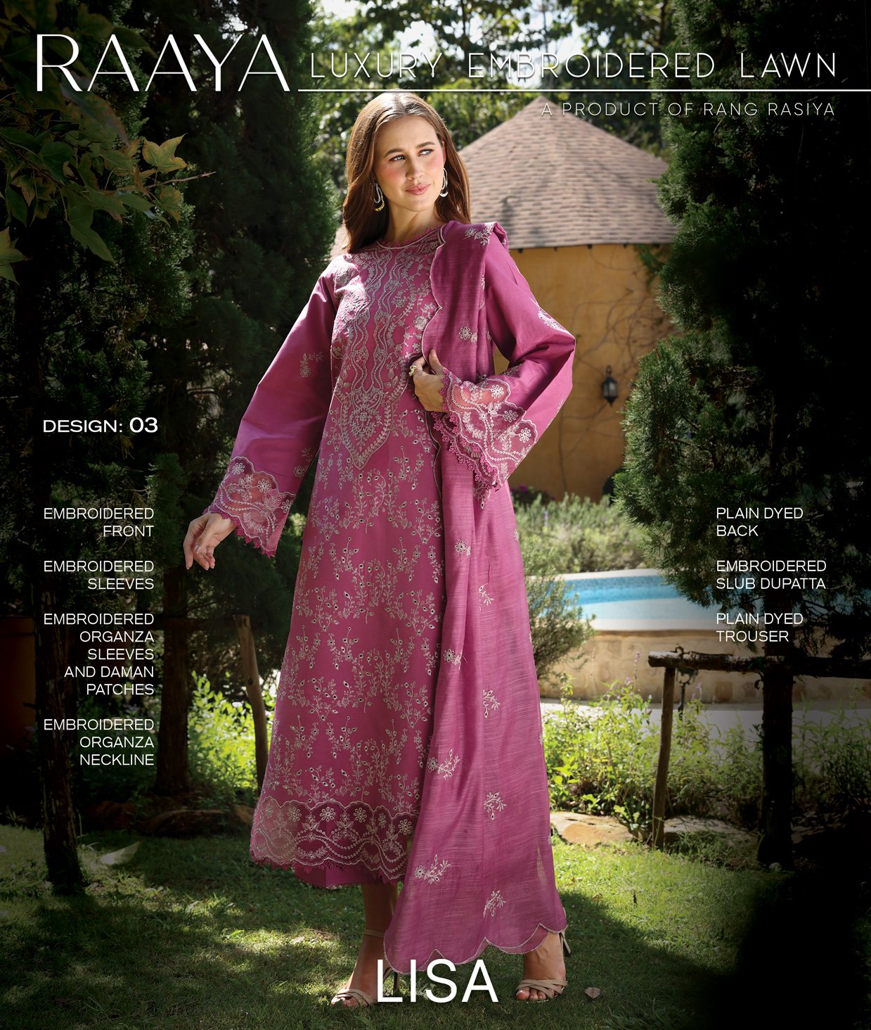 Rang Rasiya Raaya Embroidered Lawn | LISA
